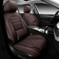 Brown Faux Leather Car Seat Covers Full Set G55043