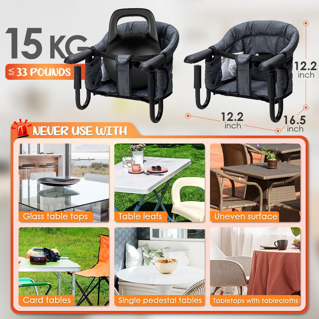 Portable Foldable Hook-On High Chair with Carry Bag V731561