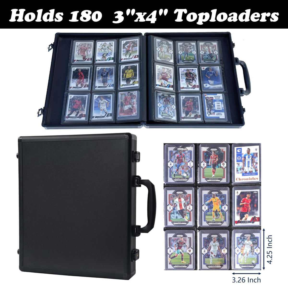 Black 216 Toploader Trading Card Binder S224163
