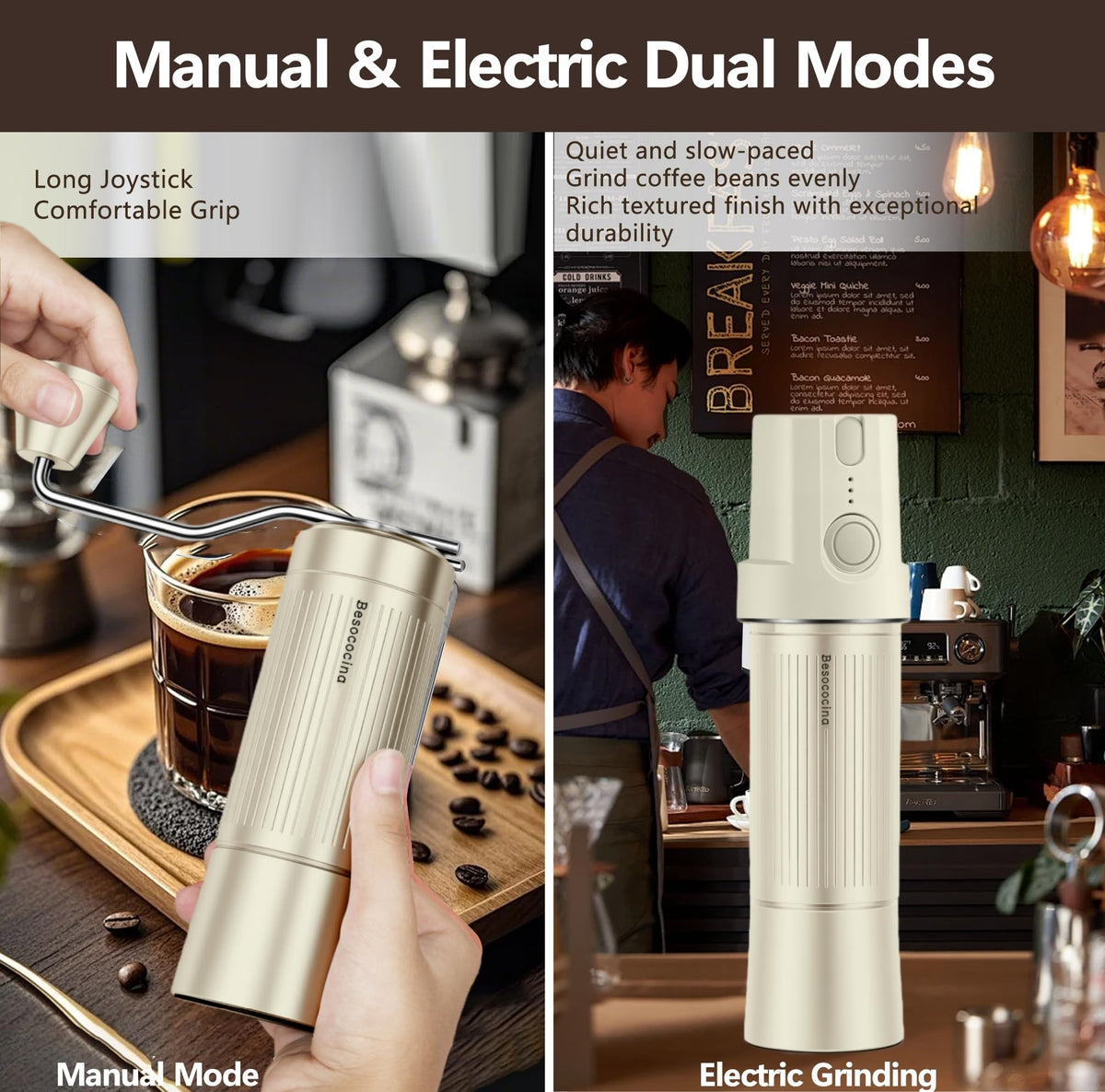 Manual & Electric Burr Coffee Grinder L36279