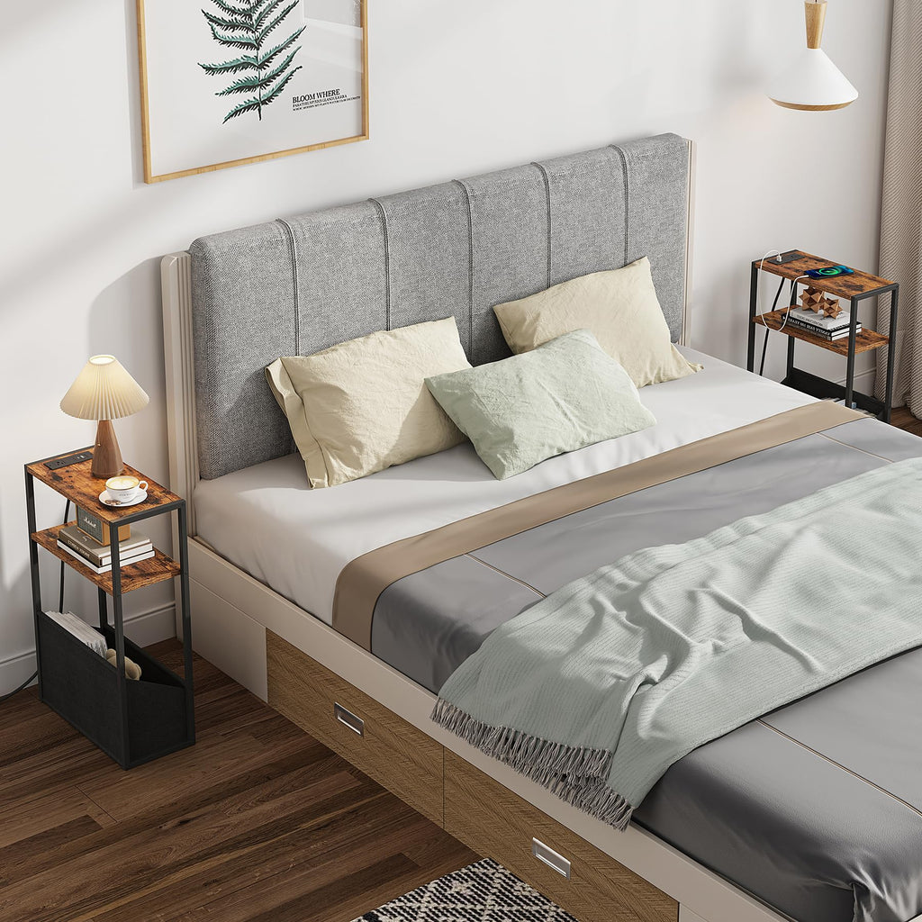 Narrow Side Table with Charging Station V96227