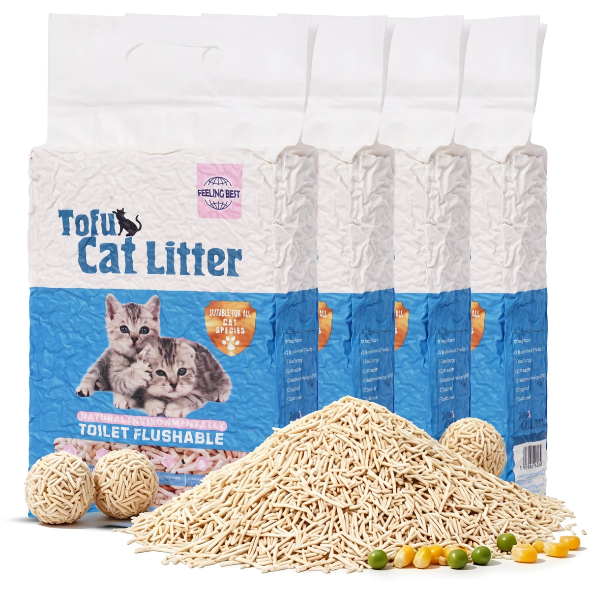 Tofu Cat Litter, Fast Clumping, 22.4 lb S6442