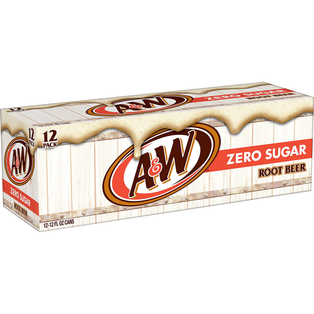 Zero Sugar Root Beer Soda, 12 fl oz cans, 12 pack R22038