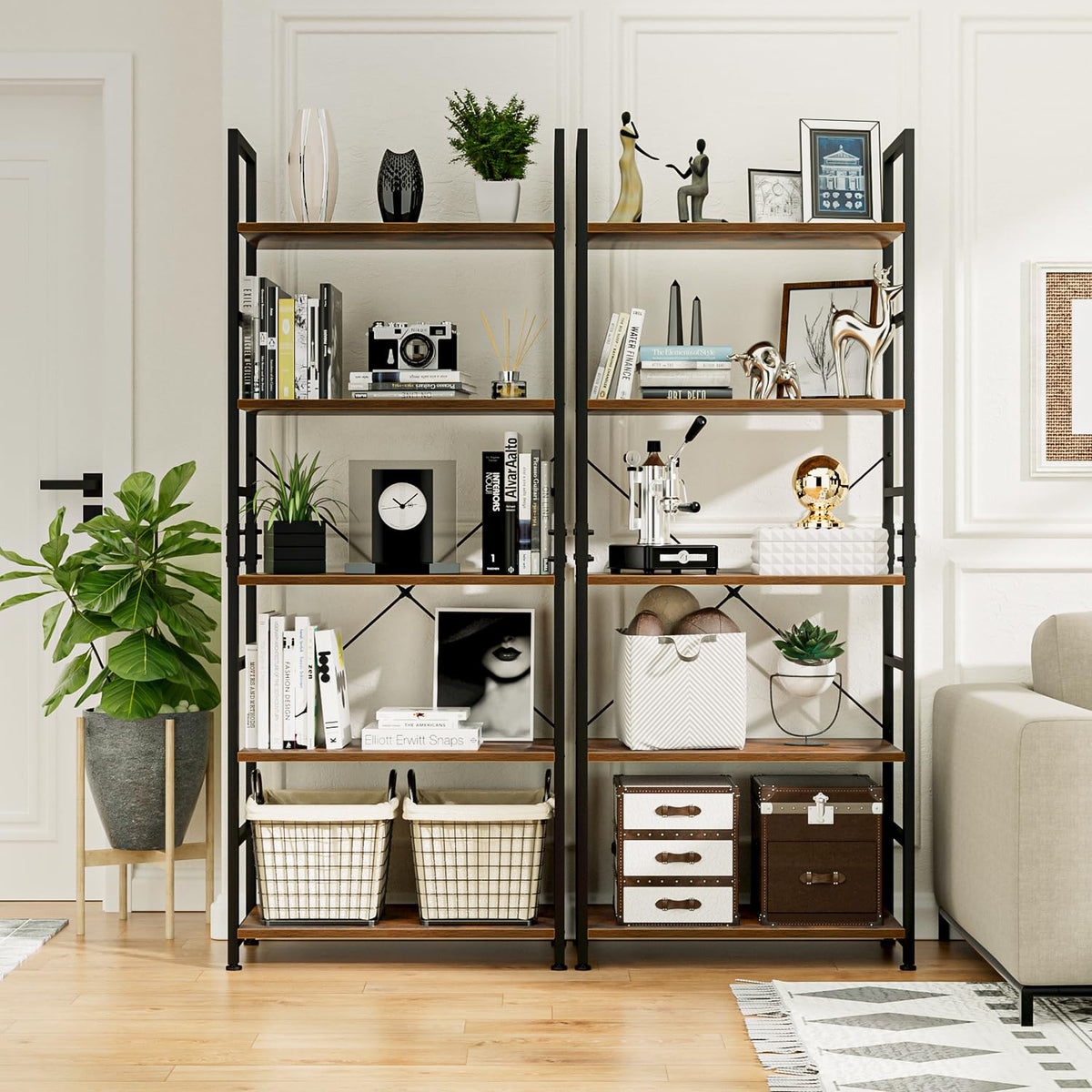 5 Tier Freestanding Bookshelf S110