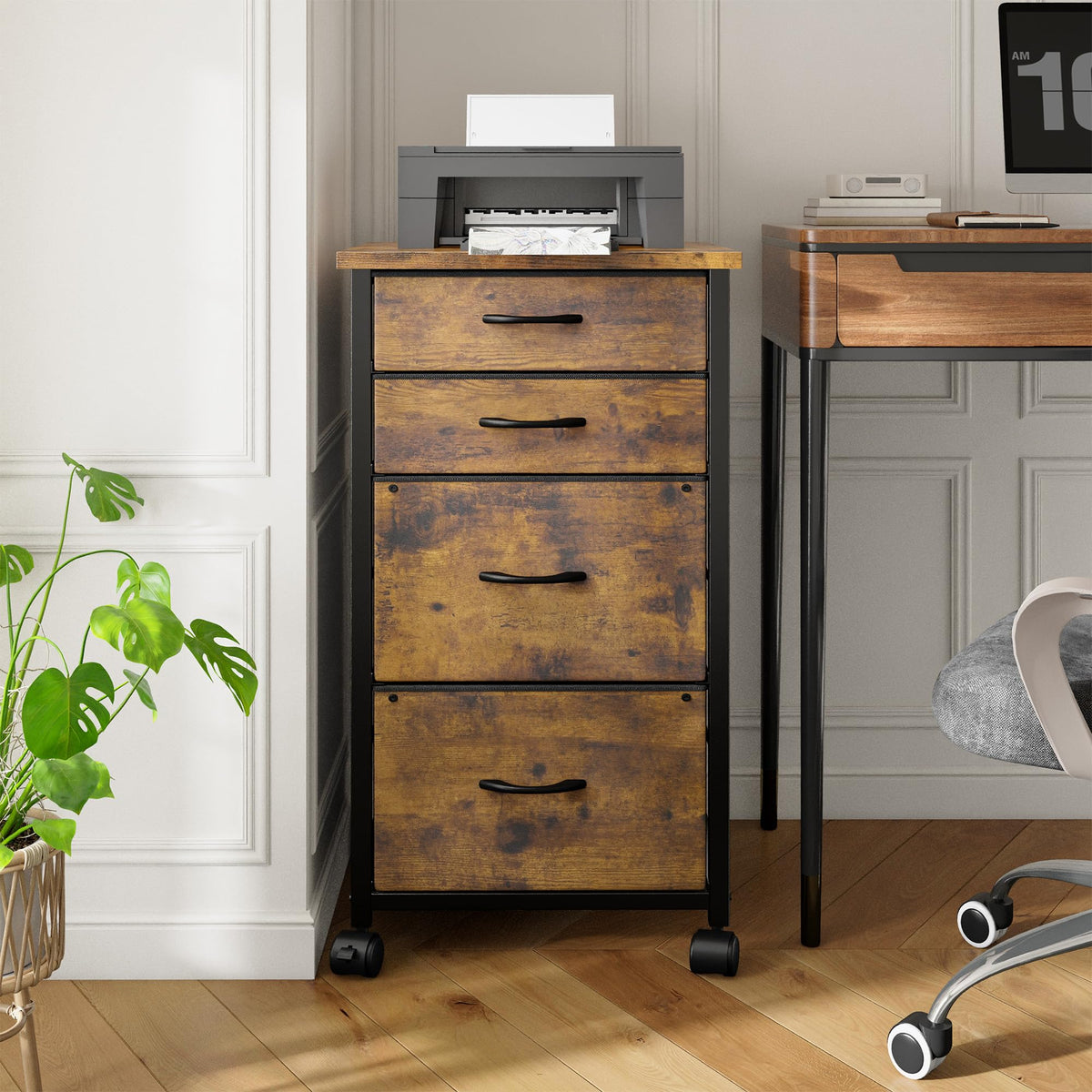 4 Drawer Rolling File Cabinet R862