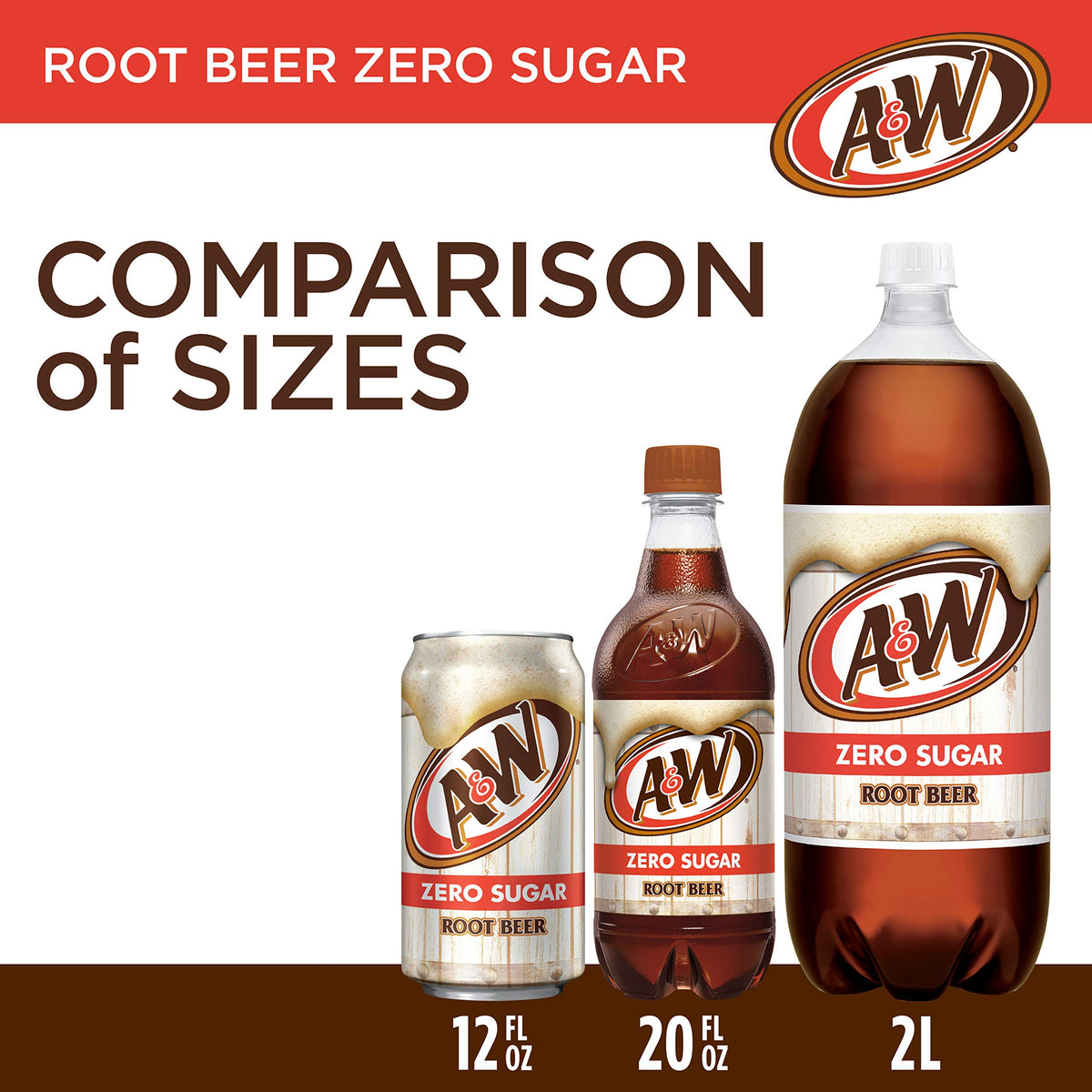 Zero Sugar Root Beer Soda, 12 fl oz cans, 12 pack R22038