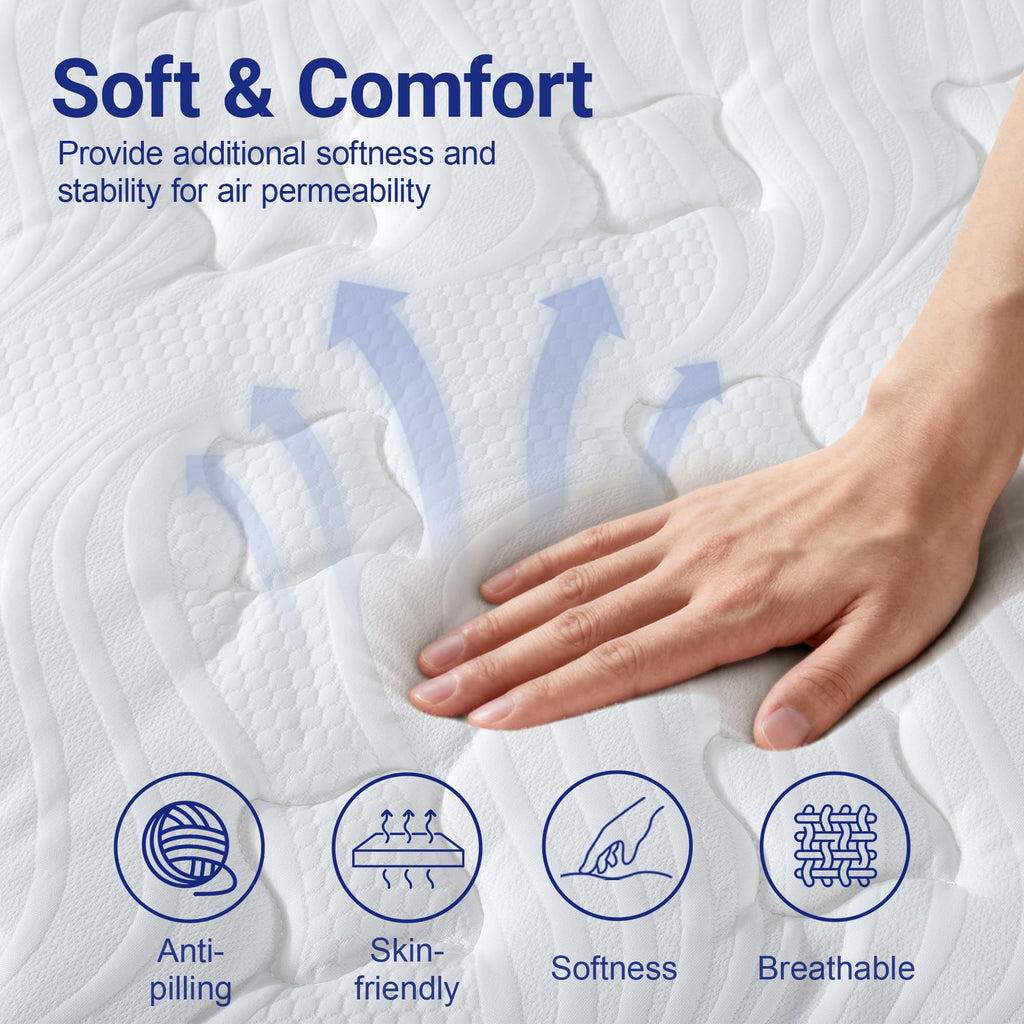 Full 12 Inch Hybrid Mattress with Memory Foam S364