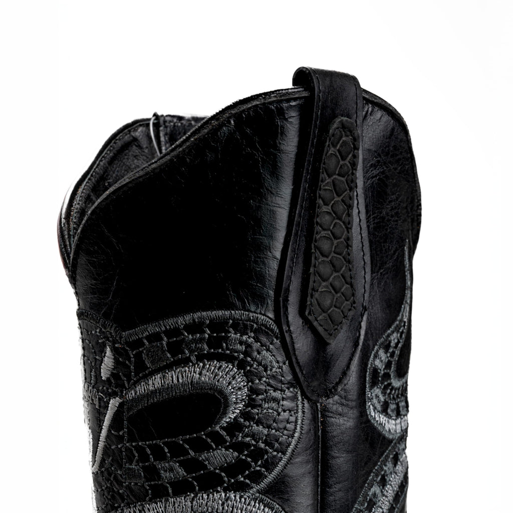 Python Leather Print Western Boots L763