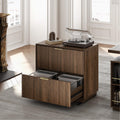 Black Walnut 2 Drawer Fluted Lateral File Cabinet I406256