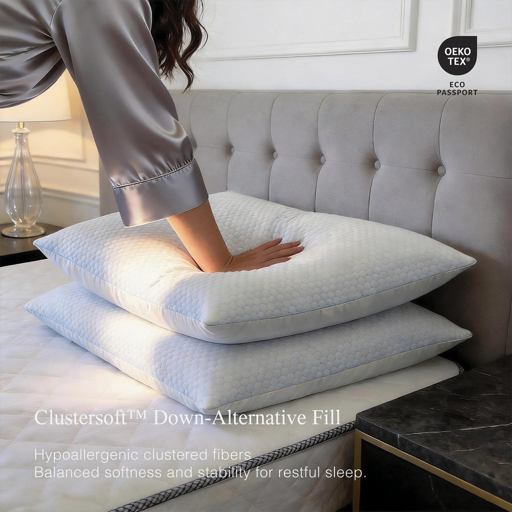 King Size Set of 2 Down Alternative Cooling Pillows R690