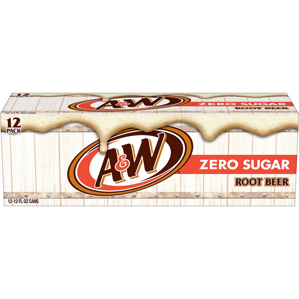 Zero Sugar Root Beer Soda, 12 fl oz cans, 12 pack R22038
