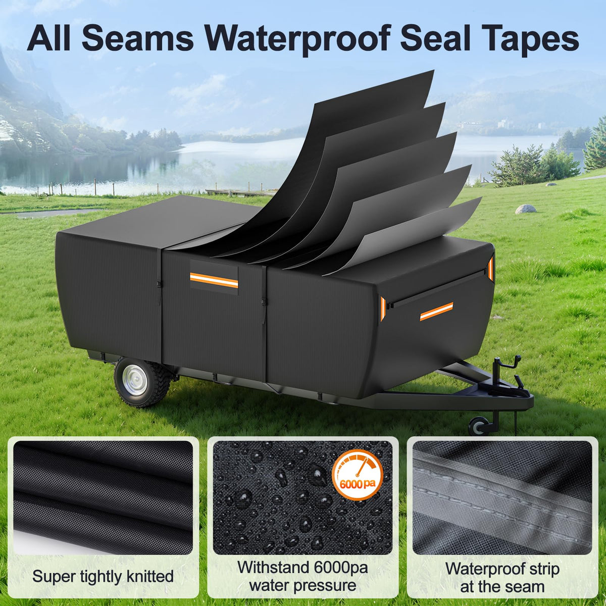 12-14 ft Pop Up Camper Cover 7 Layers Oxford Waterproof Z738