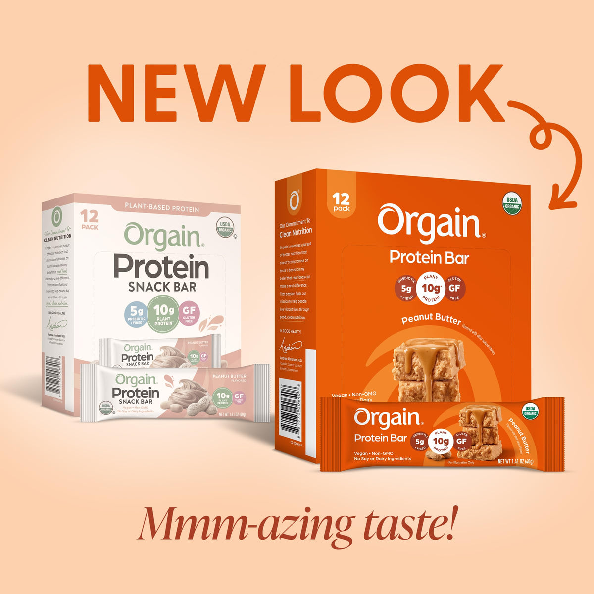 Organic Vegan 10g Protein Bars Peanut Butter 12 Pk F1647