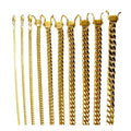 10K Yellow Gold Solid Miami Cuban Link Chain N6522