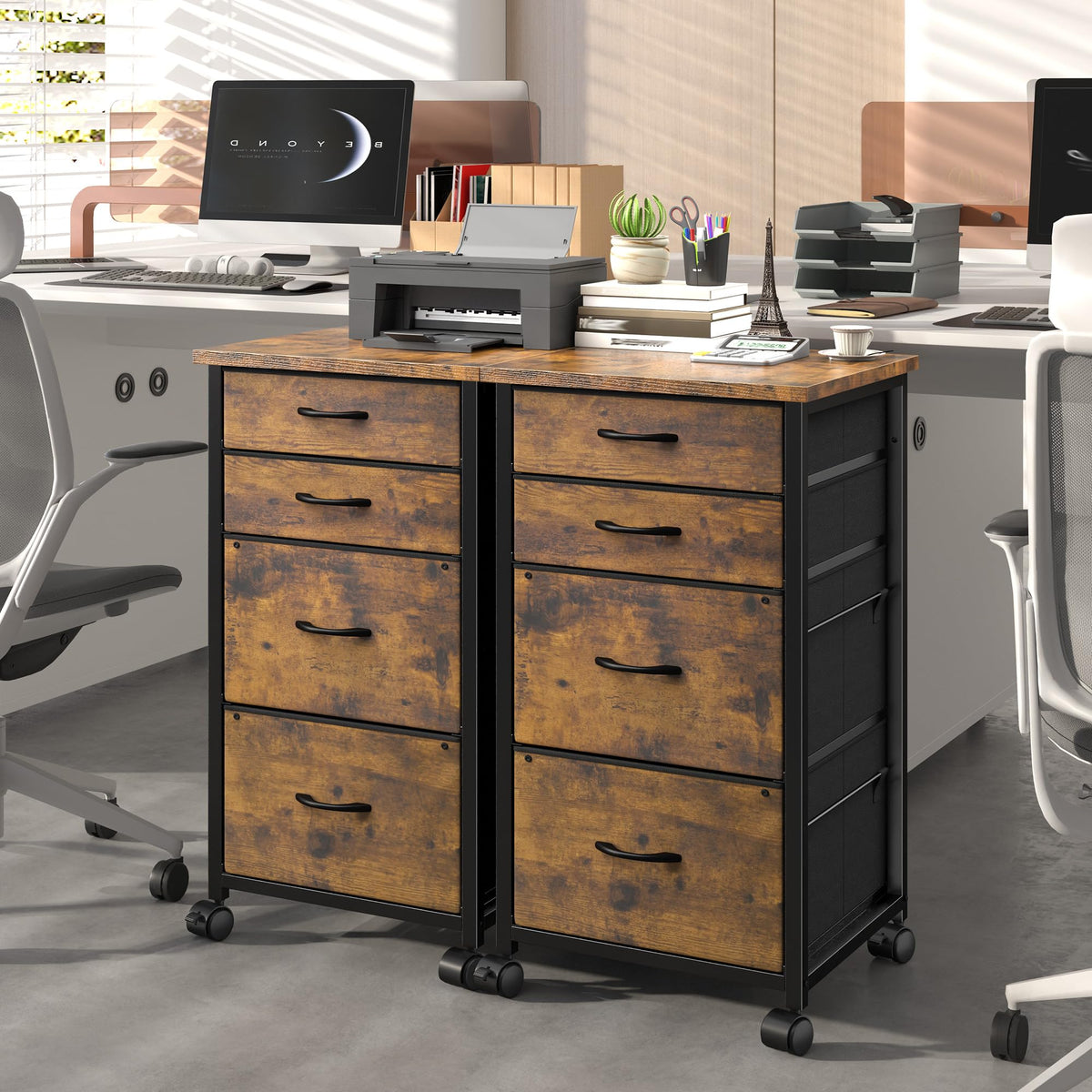 4 Drawer Rolling File Cabinet R862