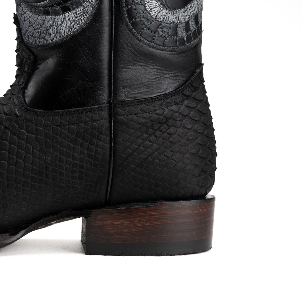 Python Leather Print Western Boots L763