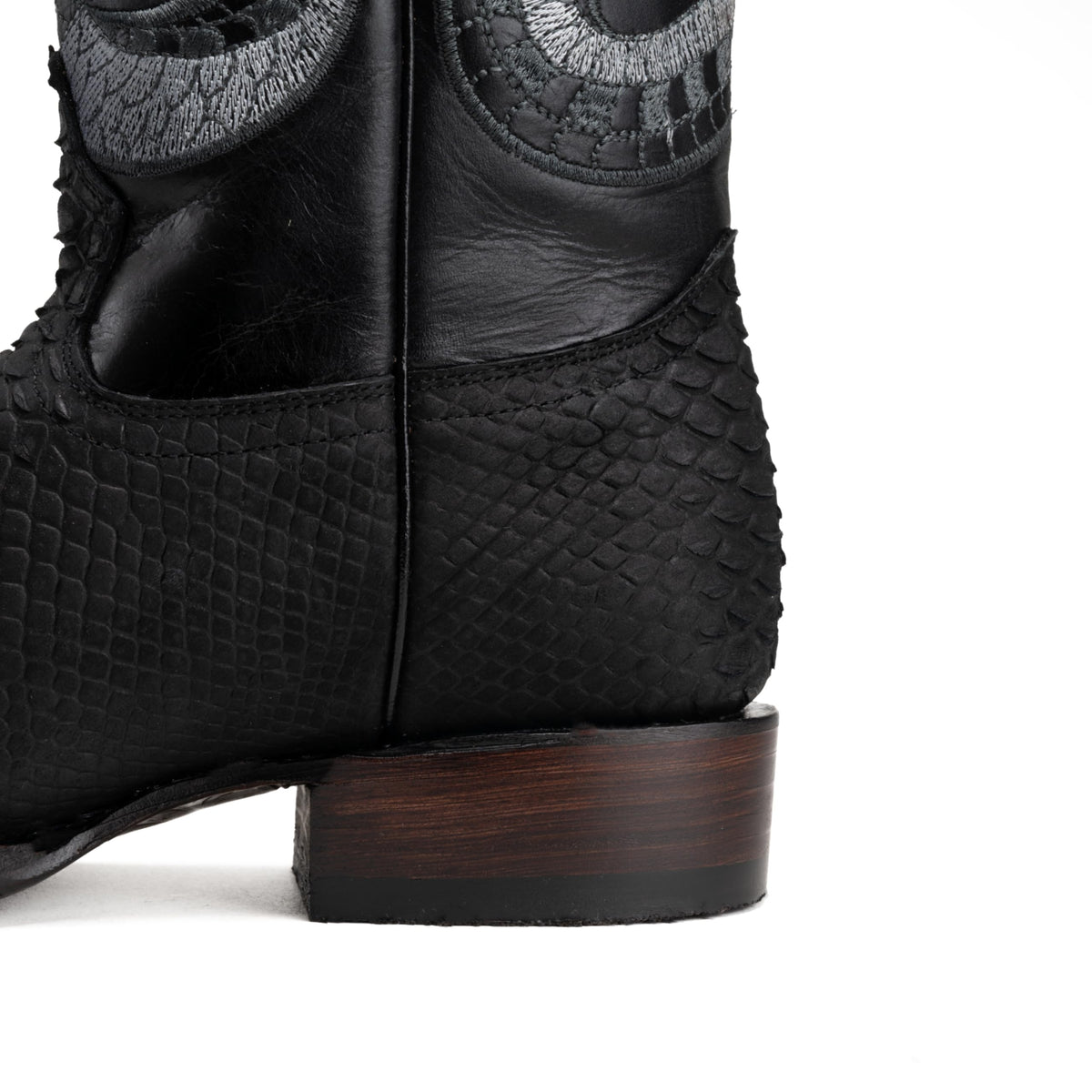 Python Leather Print Western Boots L763