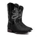Python Leather Print Western Boots L763