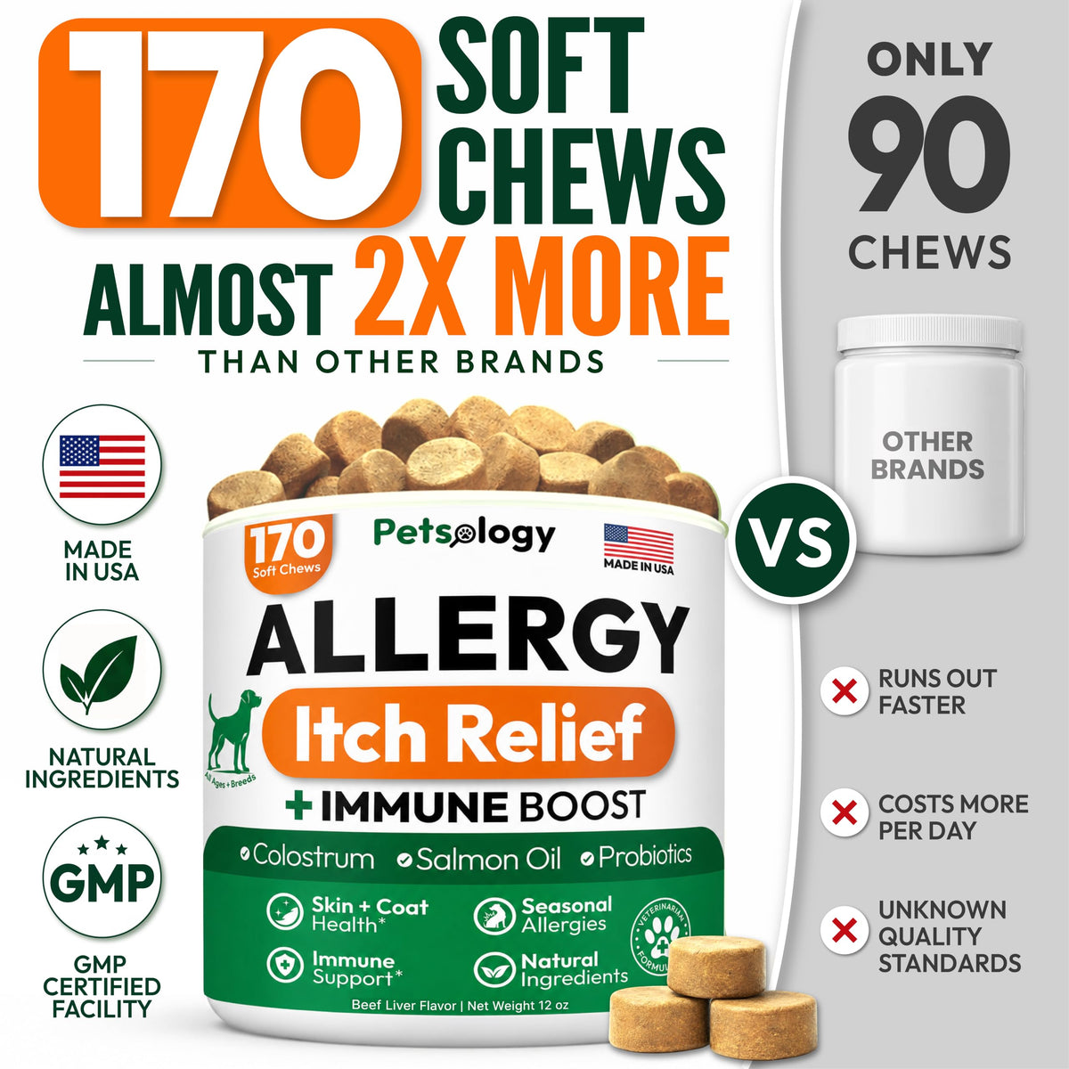 Dog Allergy Relief Chews 170 Count R269168