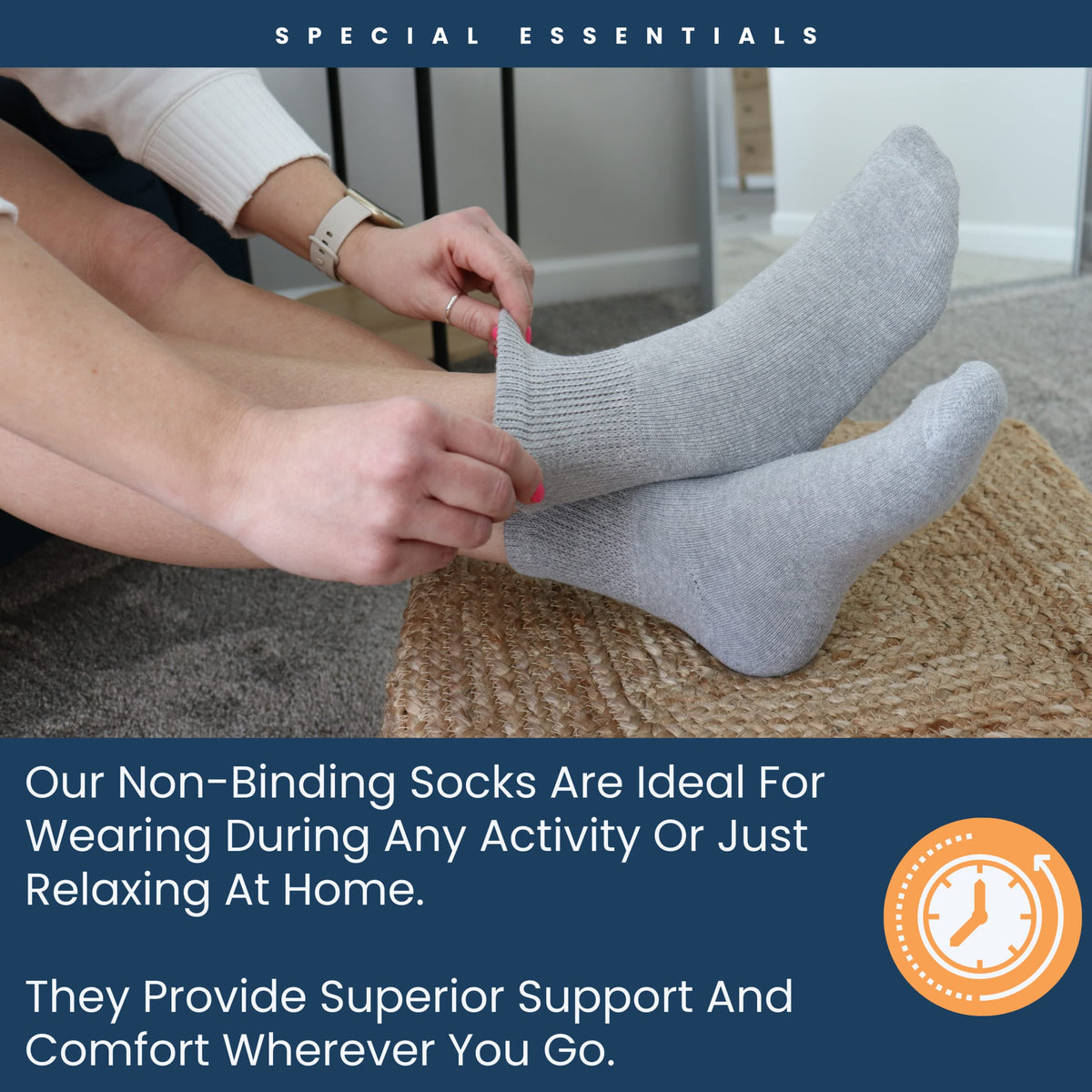 Women's Diabetic Ankle Socks, 6 Pairs, Non-Binding P478