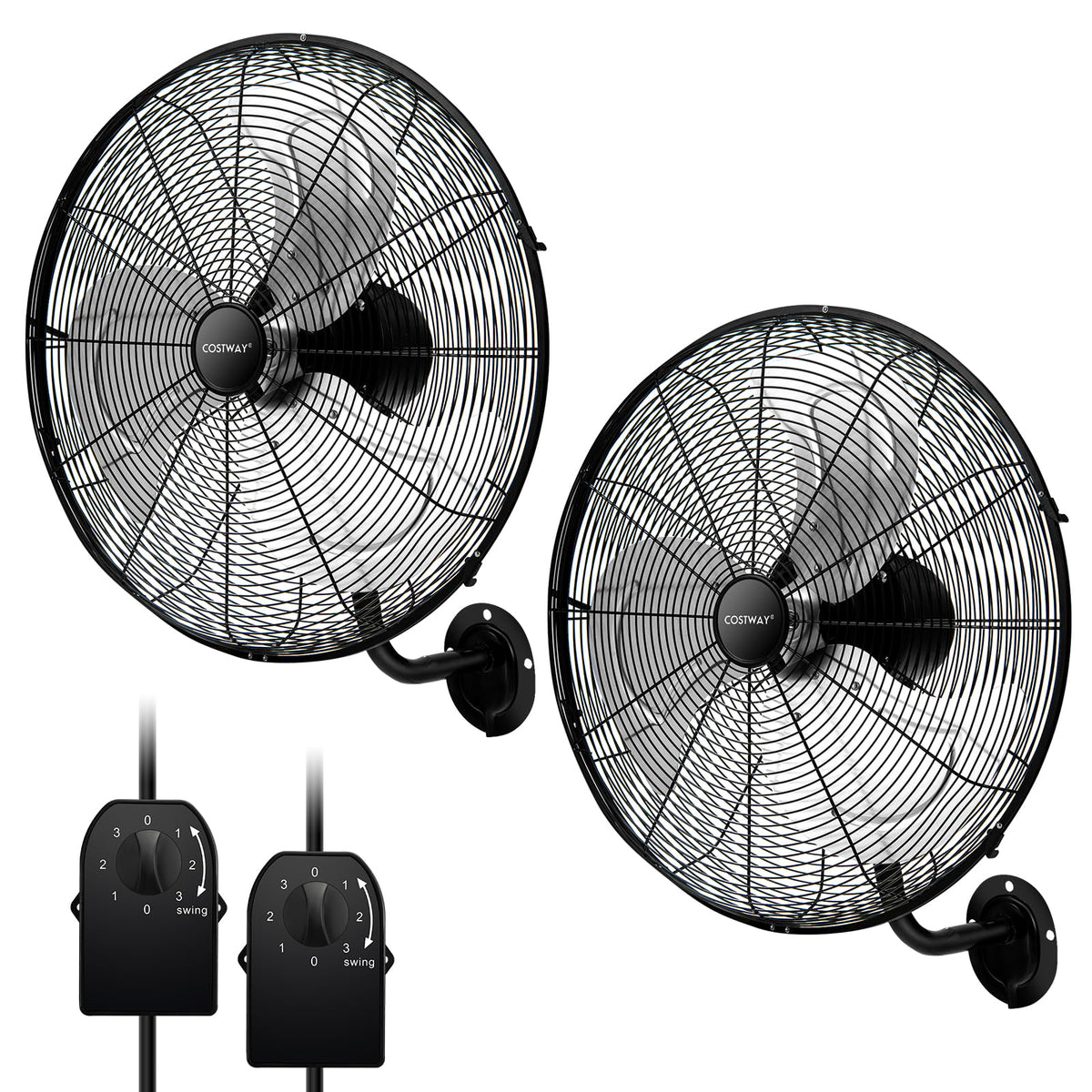 20-inch 3 Speed Metal Wall Mount Fan M412