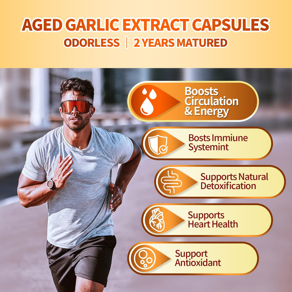 Aged Garlic Extract Capsules, 300 Softgels, Odorless, Gluten Free I5369