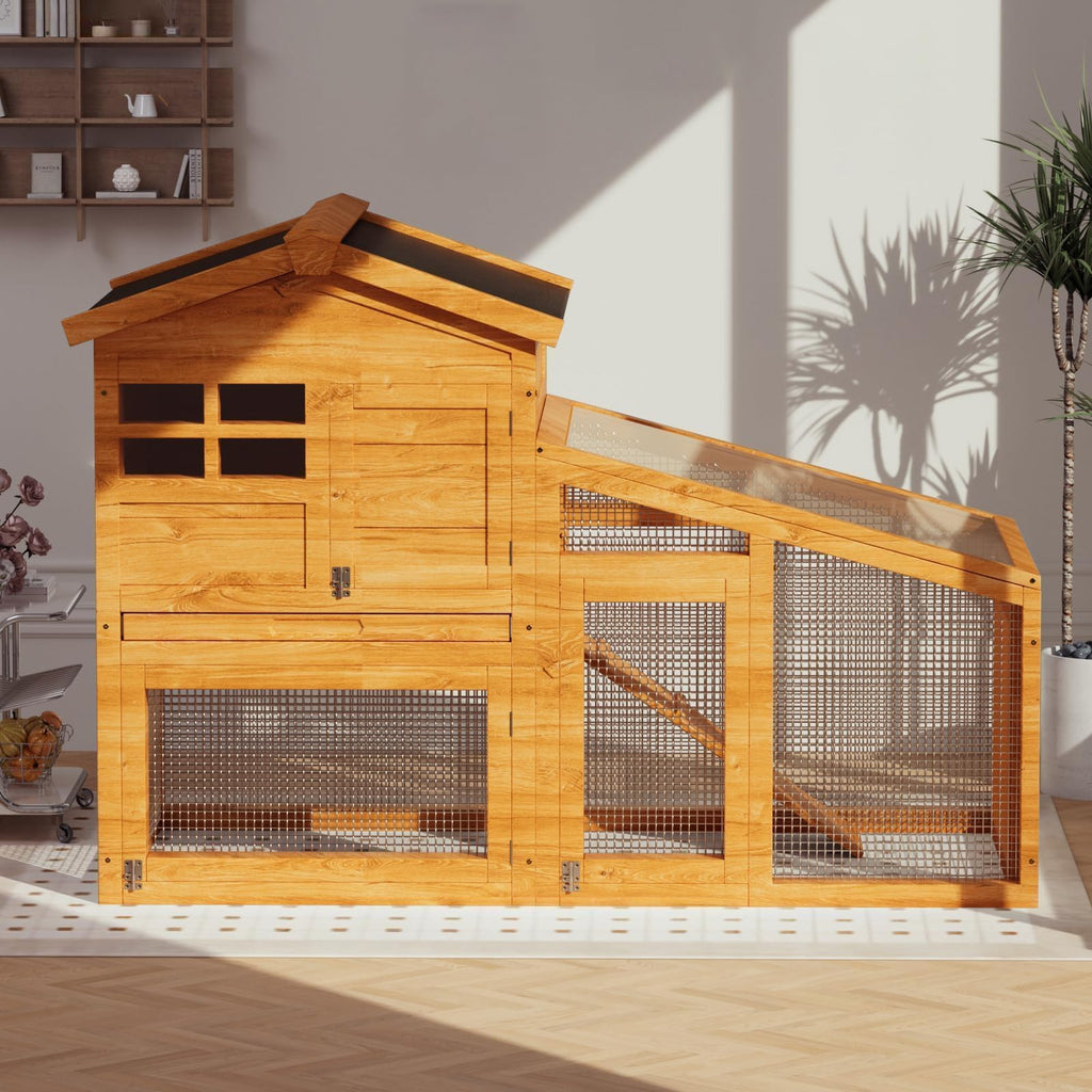 54" 2-Tier Wooden Rabbit Hutch I376