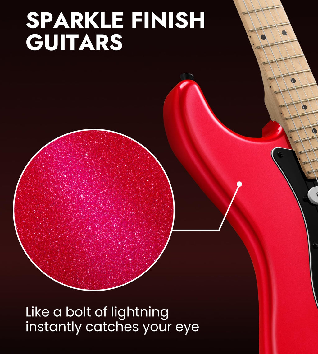 39" Electric Guitar Kit with Amp Sparkle Red O81821