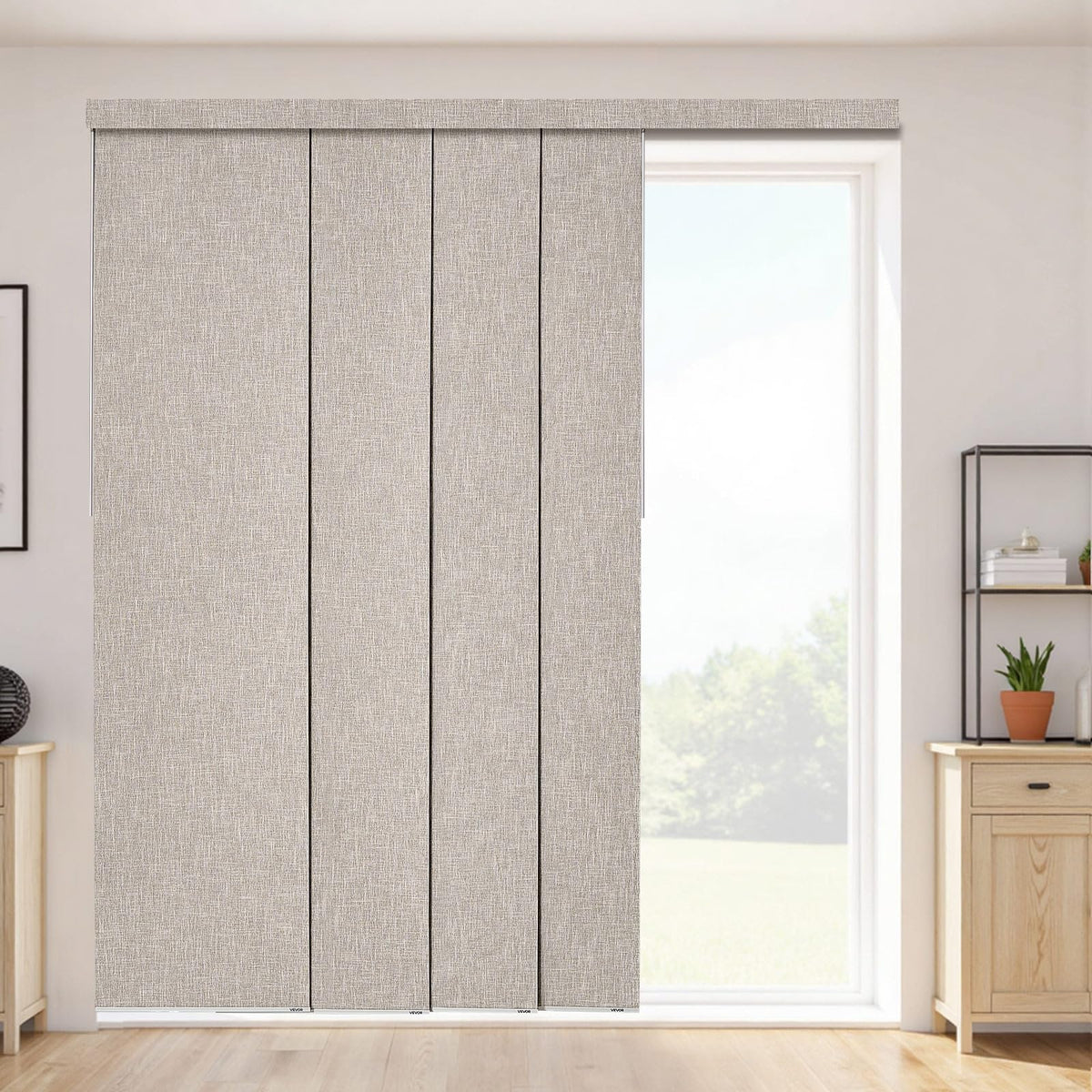 Brown Blackout Panel Track Blinds H5314