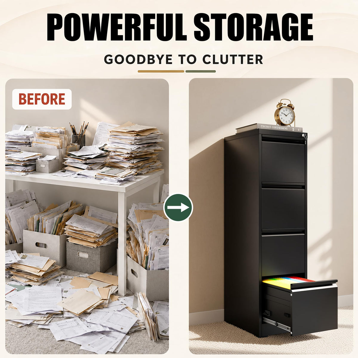4 Drawer File Cabinet M9042