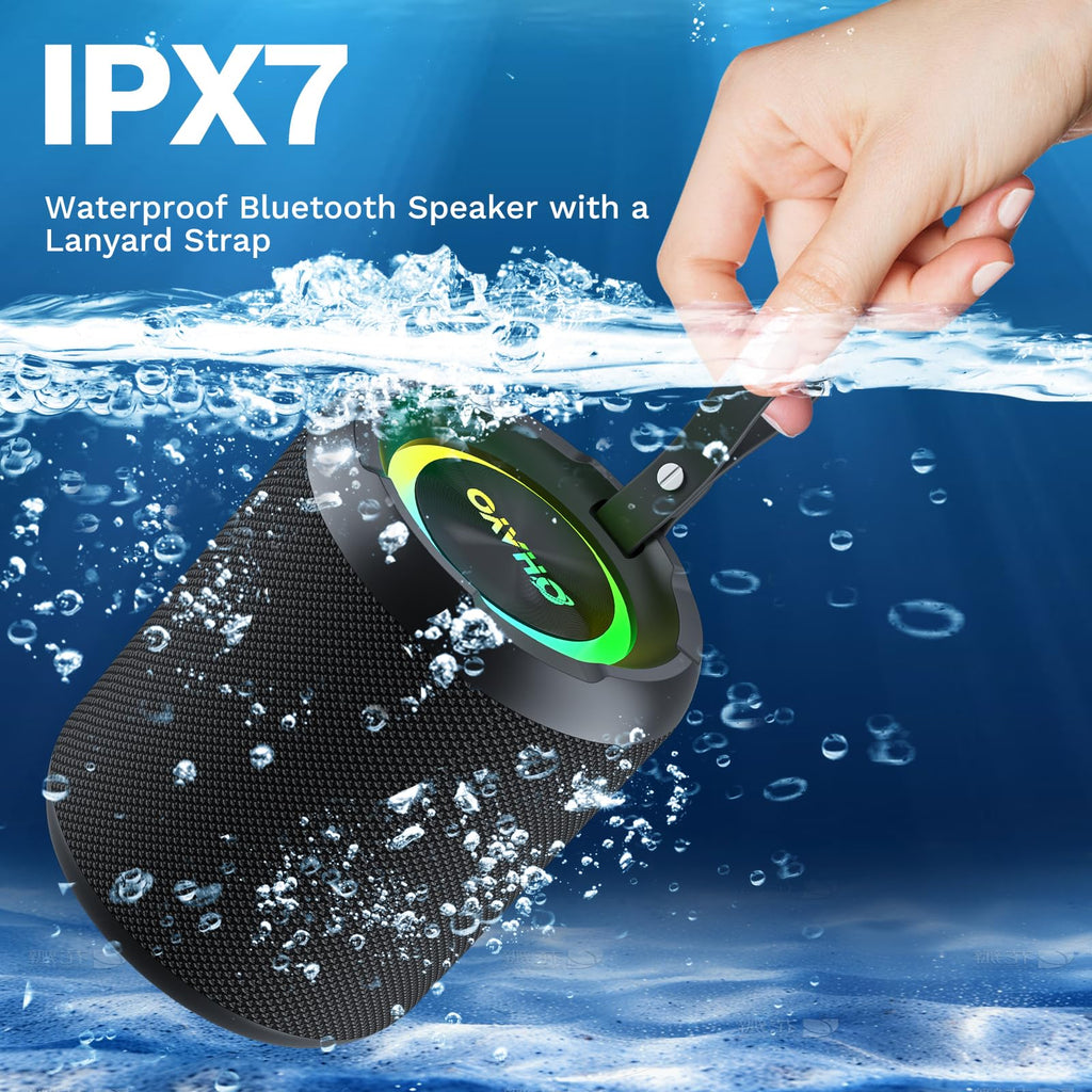 40W Wireless Portable Bluetooth Speaker with Lights, IPX7 Waterproof Q188073