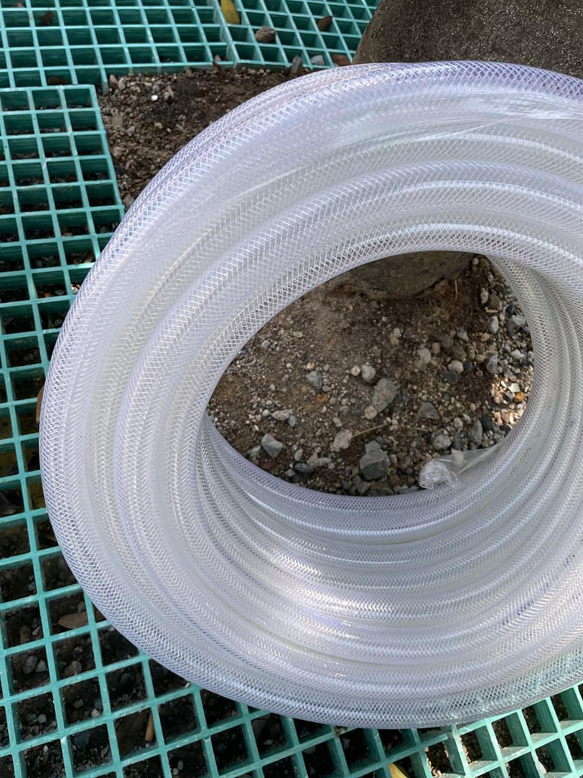 1" OD 100Ft Braided Clear PVC Vinyl Tubing G429304