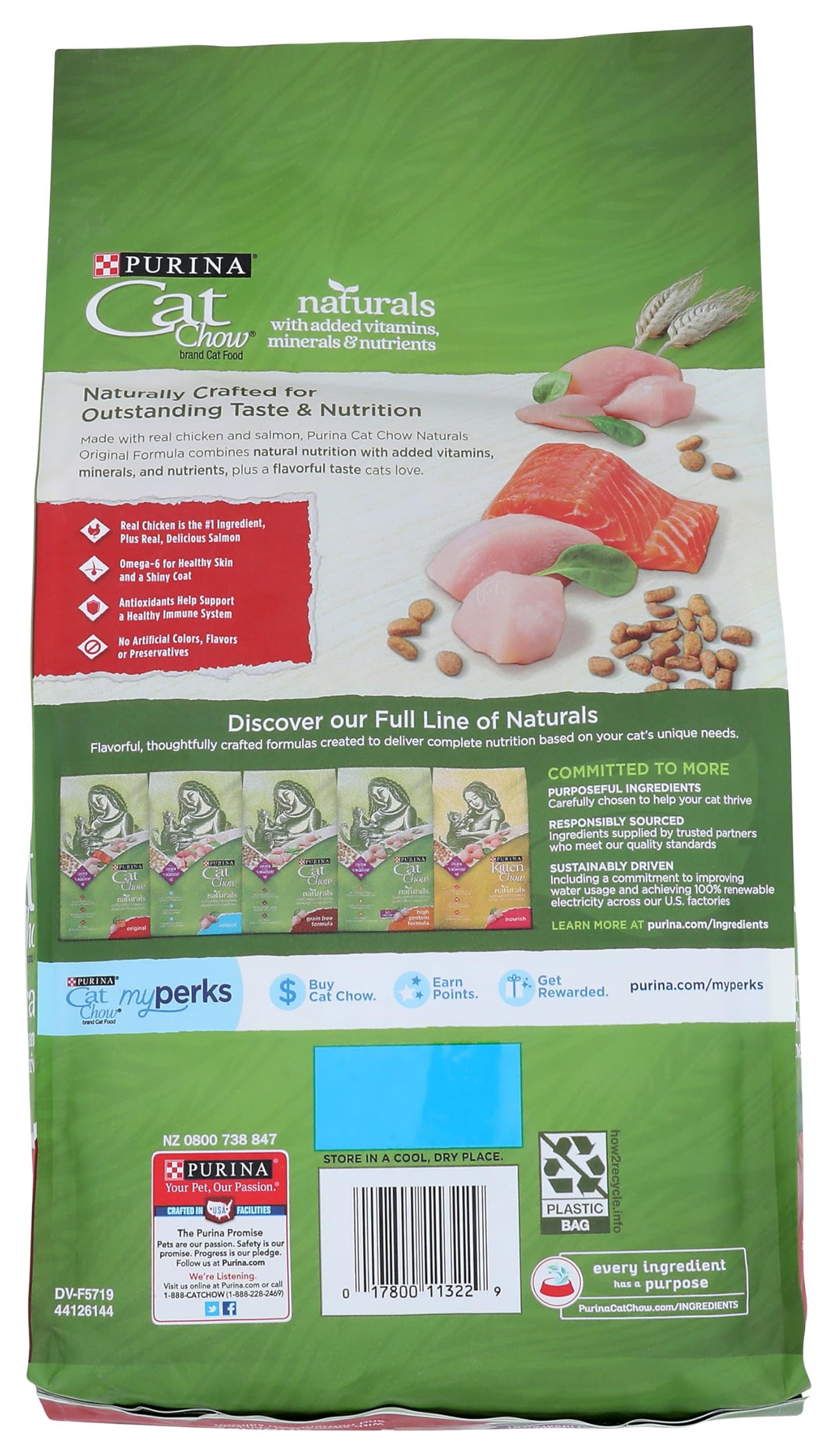 Dry Cat Food With Real Chicken 3.15 Lb Bag K2604