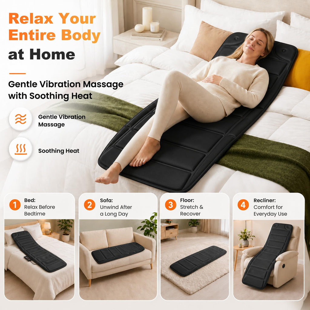 10 Vibration Motors Massage Mat with Auto Shut Off F848783