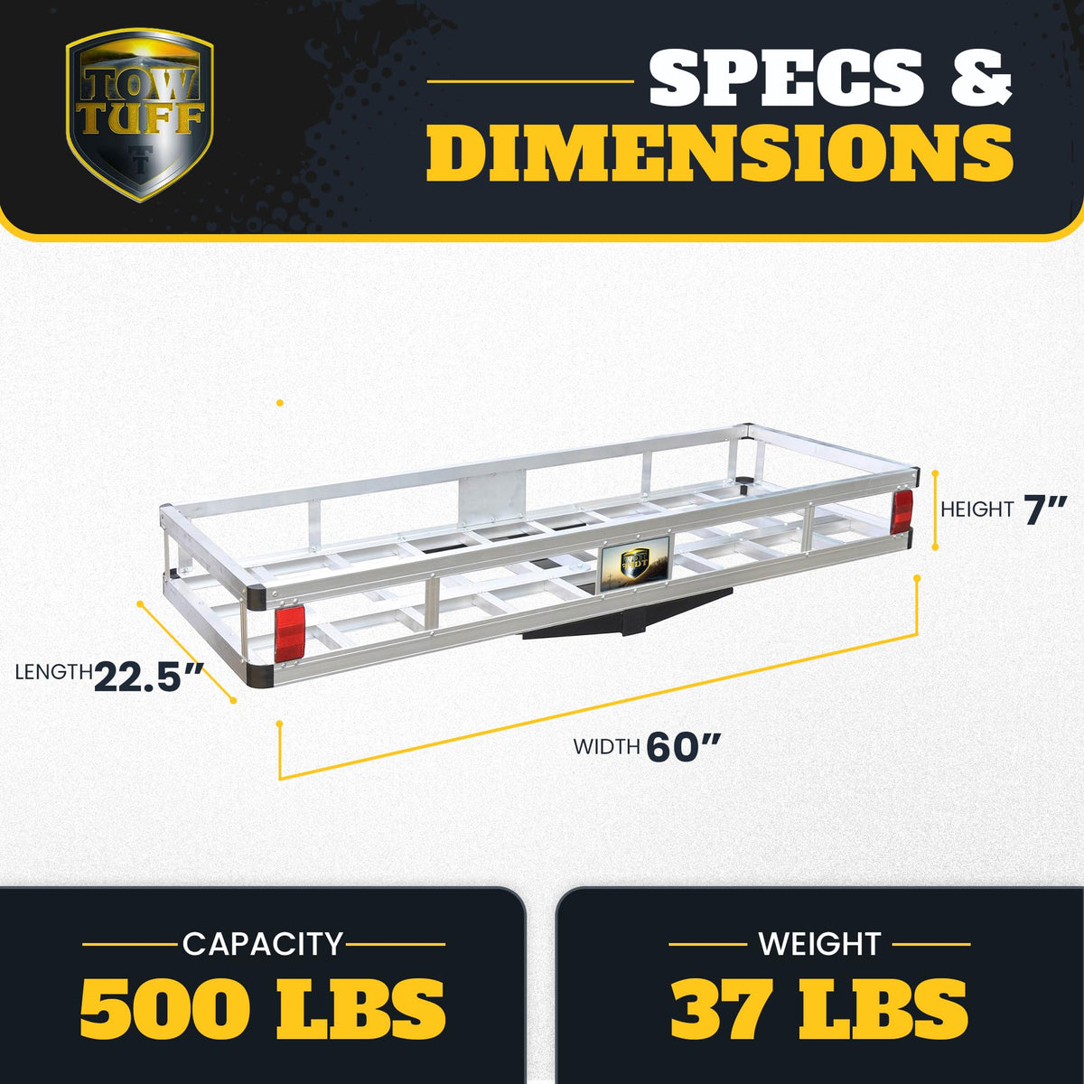 60 in Aluminum Hitch Carrier 500 lb C690094