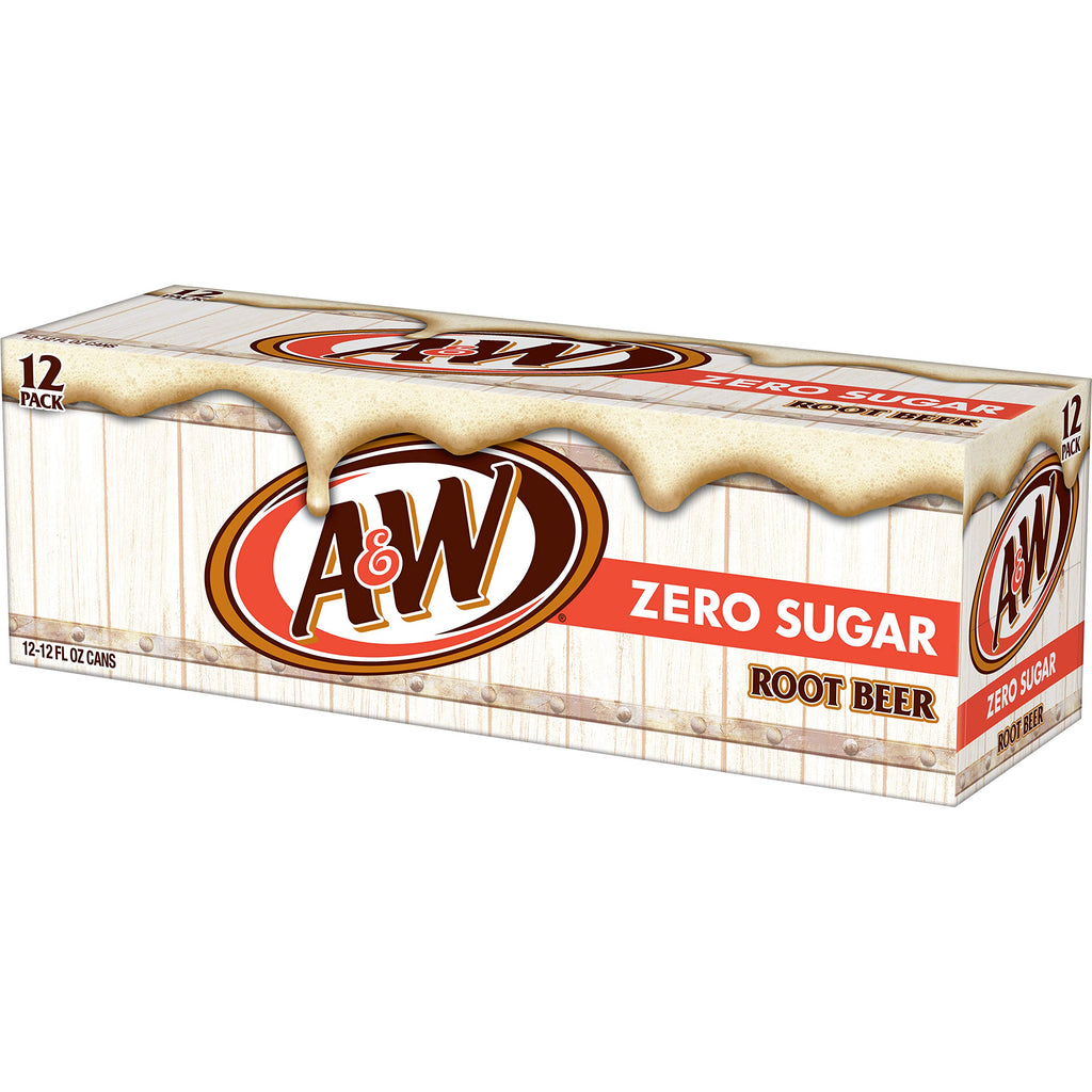 Zero Sugar Root Beer Soda, 12 fl oz cans, 12 pack R22038
