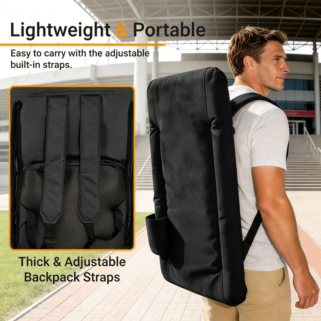 21" 25" Wide Padded Stadium Seat Chair with Back Support and Arms Q406