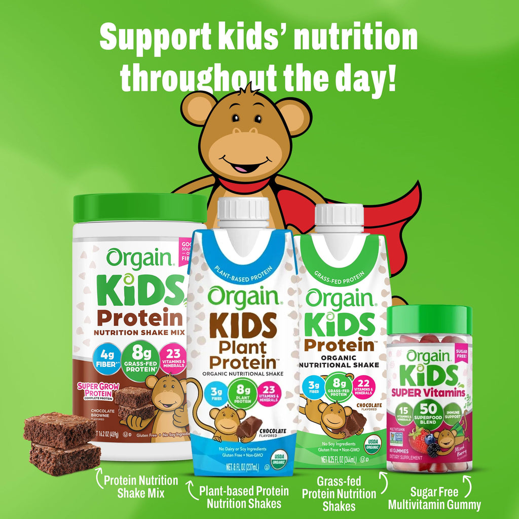 Organic Vegan Kids Protein Shakes Chocolate 8 Fl Oz 12 Pack W207803