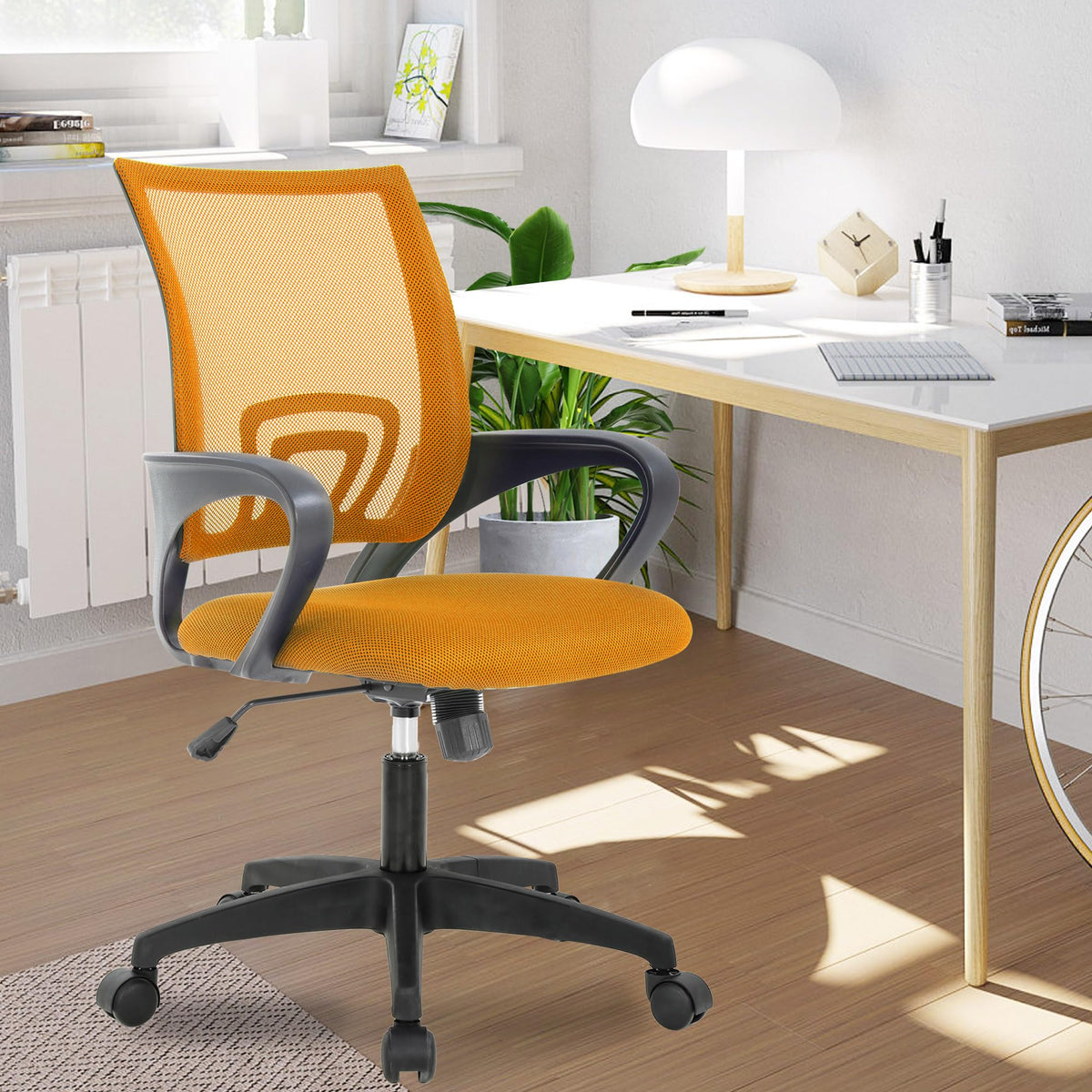Orange Office Chair with Lumbar Support E740