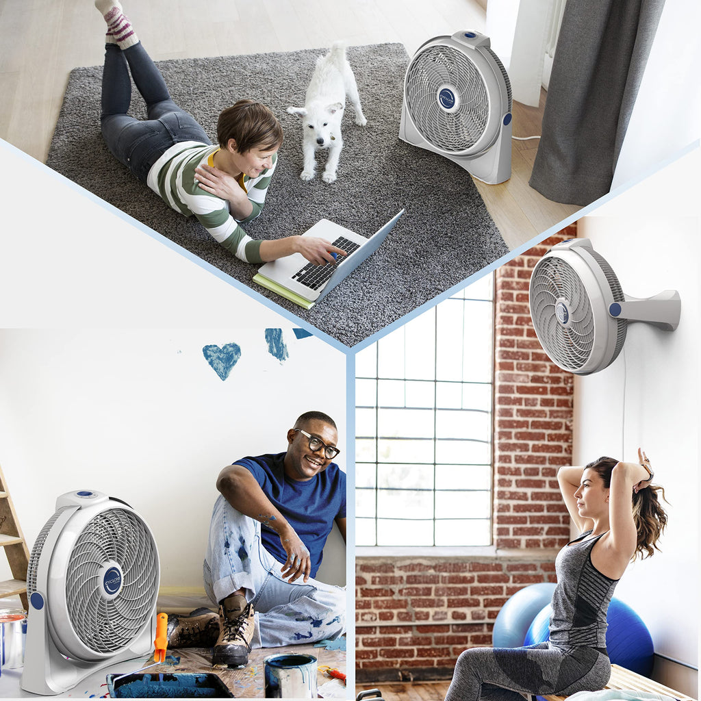 20 Inch 3-Speed Portable Pivoting Floor or Wall Mount Fan F211595