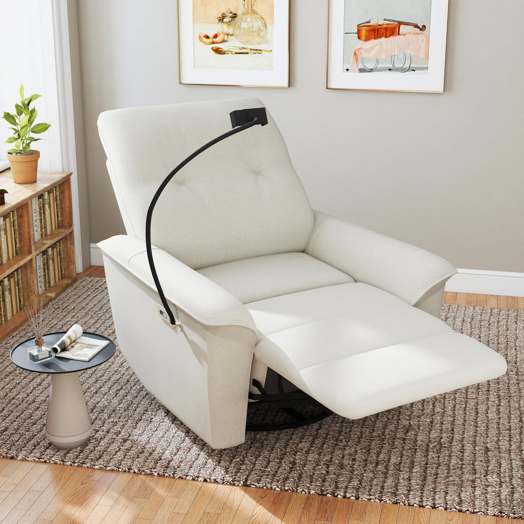 Power Swivel Rocker Recliner Chair with Phone Holder and USB Ports I275