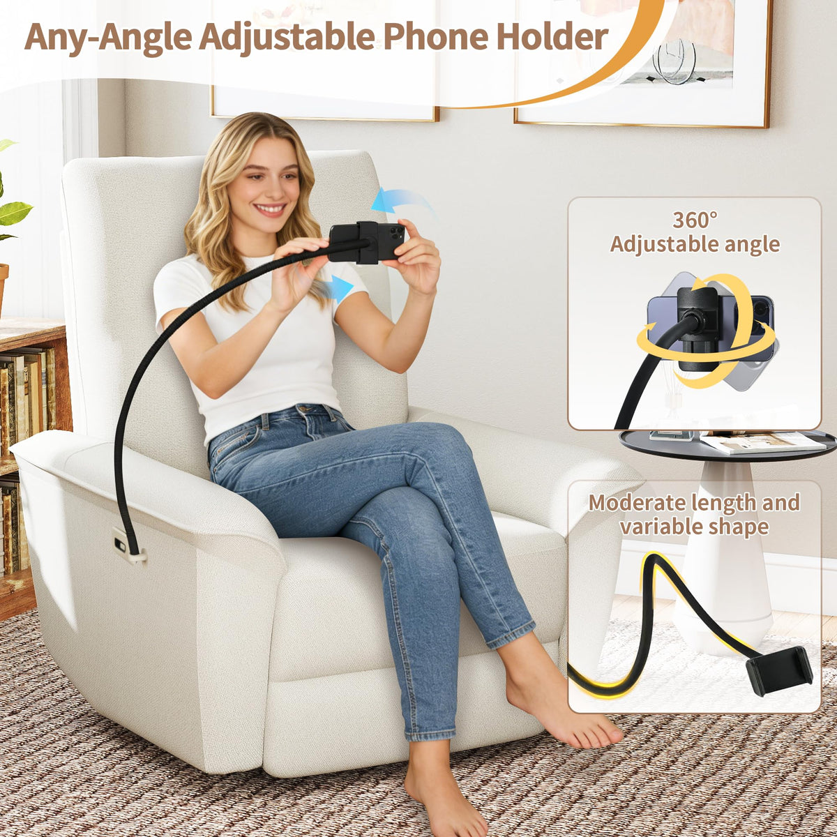 Power Swivel Rocker Recliner Chair with Phone Holder and USB Ports I275