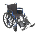 Blue Streak Foldable Wheelchair with Leg Rests Q253