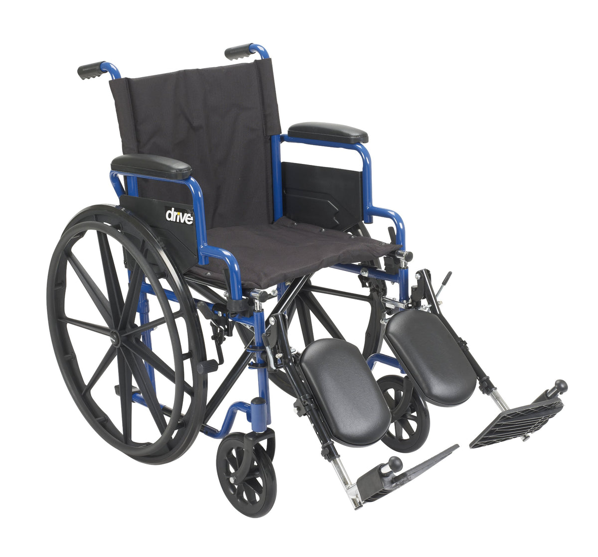 Blue Streak Foldable Wheelchair with Leg Rests Q253