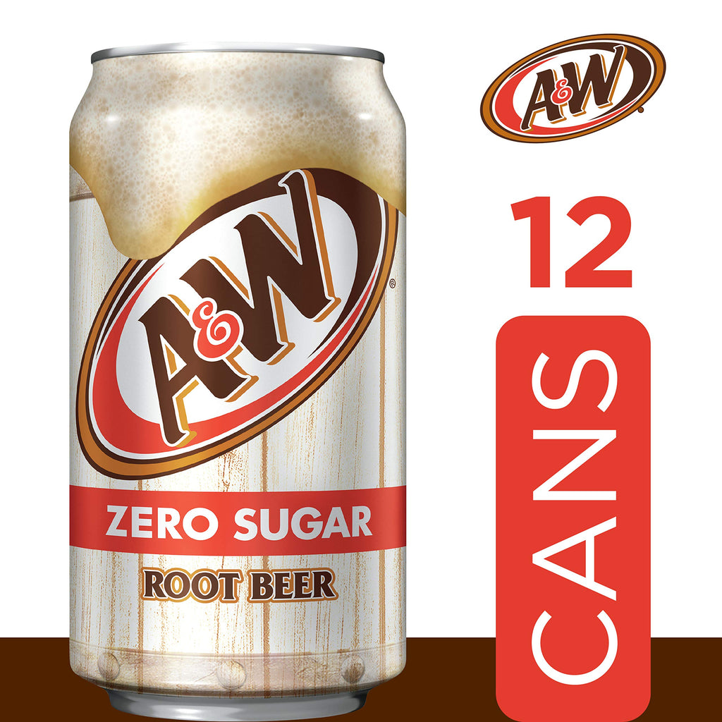 Zero Sugar Root Beer Soda, 12 fl oz cans, 12 pack R22038