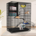 Extra Large 4-Tier Indoor Cat Cage with Wheels H988