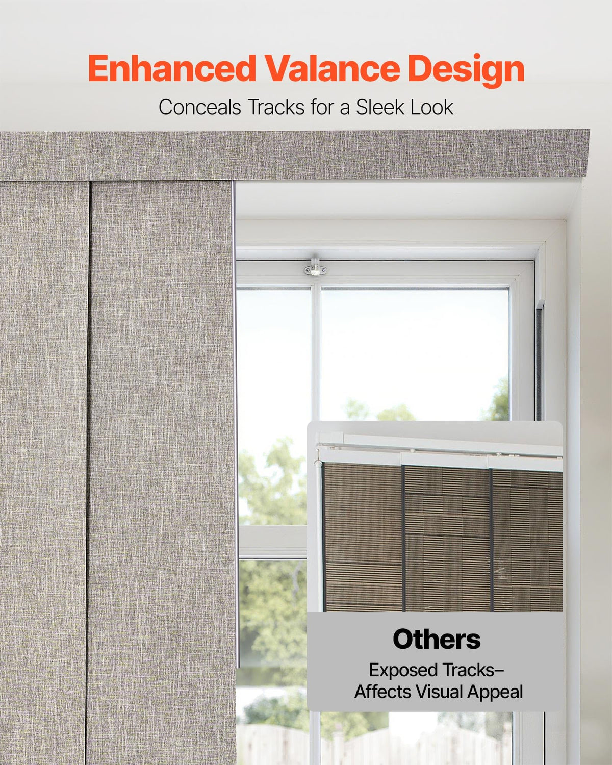 Brown Blackout Panel Track Blinds H5314