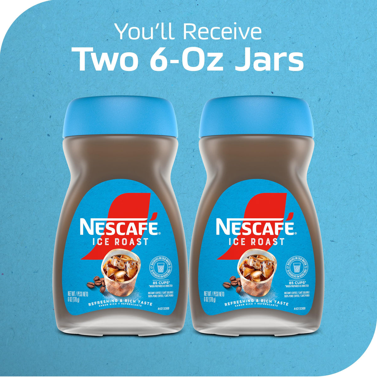 Instant Iced Coffee, 2 Jars 6 oz E9238