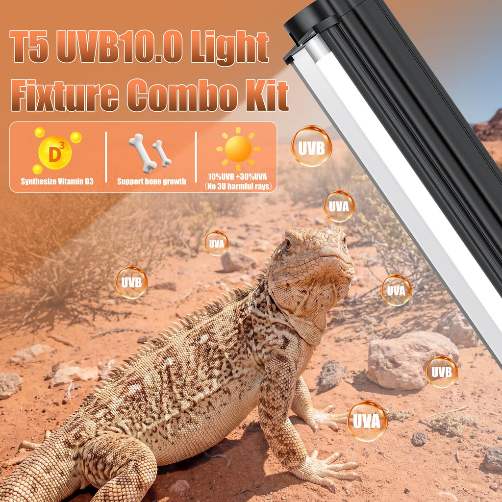 UVB 10.0 Reptile Light Fixture Combo Kit 12Inch D160600