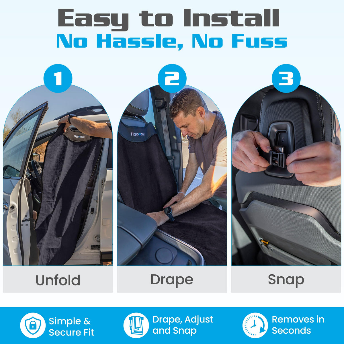 Waterproof Car Seat Cover & Protector, Black Y570